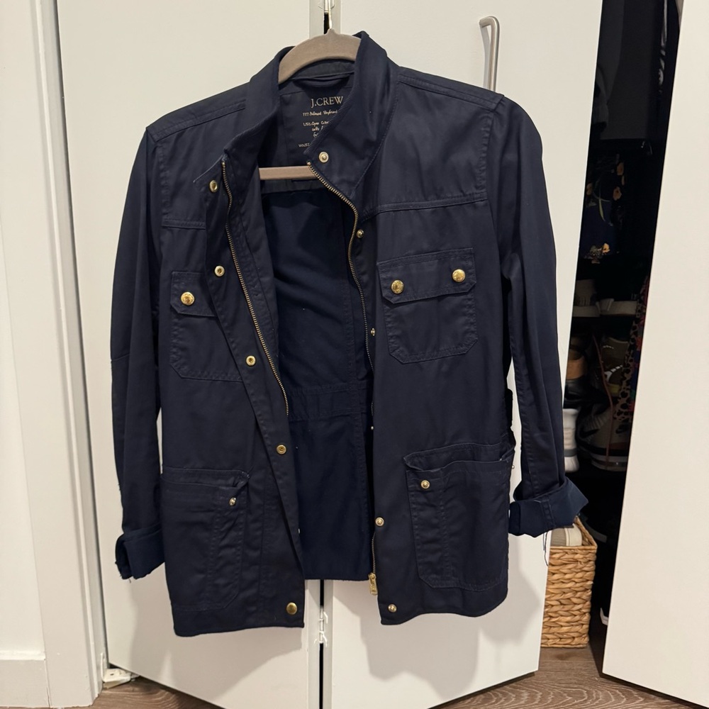 J.Crew Relaxed Boyfriend Field Jacket in Dark Blue